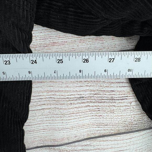 Cacharel Quilted Corduroy Jacket Mens Medium Black Lined Snap Down - Picture 9 of 10